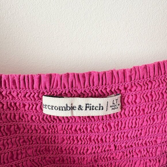 Abercrombie & Fitch Emerson Mini Dress Fuchsia Pink Size Large - Picture 6 of 7